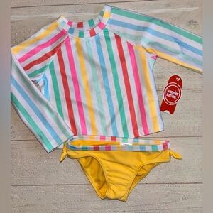 NWT! Girls Rash-guard Swim Set